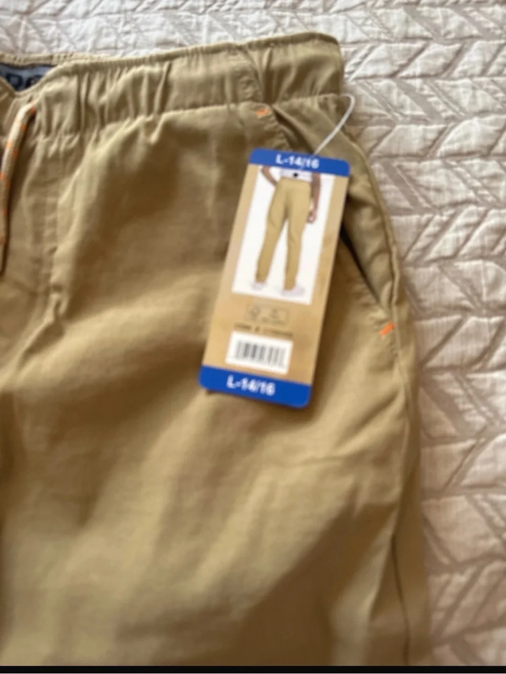 OshKosh B'gosh Boys' Tan Khaki Elastic-Waist Utility Pants